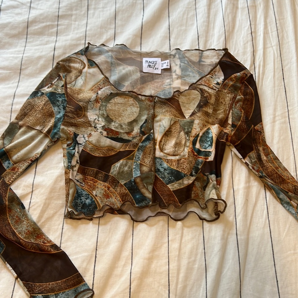 Princess Polly Mesh Crop Top